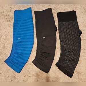 Lululemon Lot Of 3 In The Flow Crop Leggings